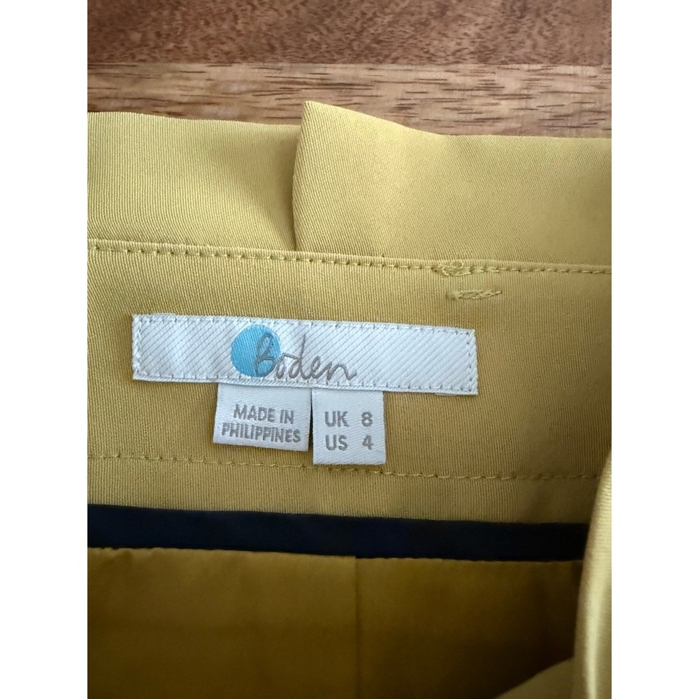 Boden Chartreuse Yellow - Green Midi Pencil Skirt US4 Minimalist Quiet Luxury - Picture 5 of 10